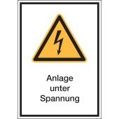 Warnzeichen "Anlage unter Spannung" [W012], ASR A1.3 / ISO 7010