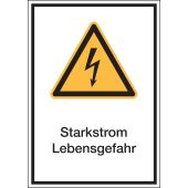 Warnzeichen "Starkstrom Lebensgefahr" [W012], ASR A1.3 / ISO 7010