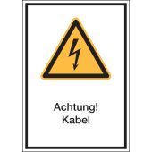 Warnzeichen Kombischild "Achtung Kabel!" [W012], ASR A1.3 / ISO 7010