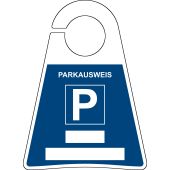 Parkausweis "zum Selbstbeschriften"