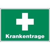 Rettungszeichen Kombischild "Krankentrage" [E003], Kunststoff (1 mm), 300 x 200 x 1 mm