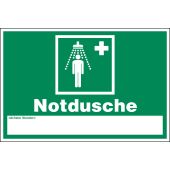 Kombischild Notdusche, Kunststoff, 300 x 200 x 1 mm