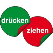 Türkennzeichnung "drücken/ziehen", doppelseitig, rot/grün