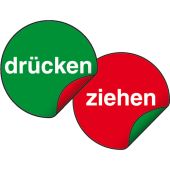 Türkennzeichnung "drücken/ziehen", doppelseitig, rot/grün