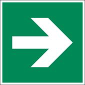Rettungszeichen „Richtungspfeil - gerade - grün“ [E002], verschiedene Leuchtstärken, ASR A1.3 / ISO 3864