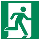 Rettungszeichen „Rettungsweg/​Notausgang - rechts“ [E002], ASR A1.3 / ISO 7010