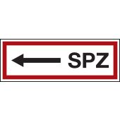 Feuerwehrzeichen "SPZ Pfeil nach links", DIN 4066