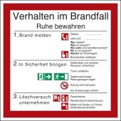 Brandschutzaushang "Verhalten im Brandfall"