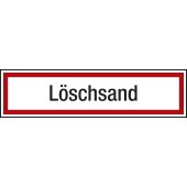 Brandschutzzeichen Zusatzschild "Löschsand"