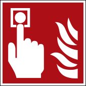 Brandmelderzeichen "Brandmelder" [F005], ASR A1.3 / ISO 7010, langnachleuchtend