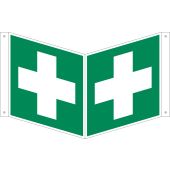 Rettungszeichen Nasenschild „Erste Hilfe" [E003], ASR A1.3 / ISO 7010