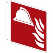 Brandschutzschild Fahnenschild "Mittel und Geräte zur Brandbekämpfung" [F004], ASR A1.3 / ISO 7010
