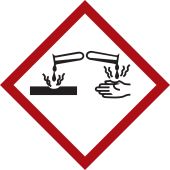 Gefahrstoffetikette "Ätzwirkung" [GHS 05]