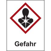 Gefahrstoffetikette "Gesundheitsgefahr - Gefahr" [GHS 08]