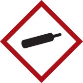 Gefahrstoffetikette "Gasflasche" [GHS 04]