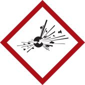 Gefahrstoffetikette "Explodierende Bombe" [GHS 01]