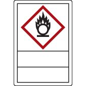 Gefahrstoffetikette "Flamme über Kreis - zum Selbstbeschriften" [GHS 03]