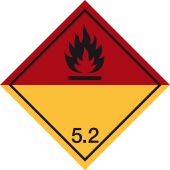 Gefahrgutkennzeichen "Organische Peroxide" [Unterklasse 5.2], ADR