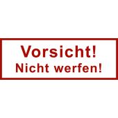 Versand- und Verpackungsetiketten, Text: Vorsicht! Nicht werfen!, 170 x 60 mm