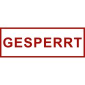 Versand- und Verpackungsetiketten, Text: GESPERRT, 170 x 60 mm