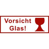 Versand- und Verpackungsetiketten, Text: Vorsicht Glas!, 170 x 60 mm