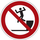 Verbotsschild "Herunterspringen verboten" [P072], ISO 7010