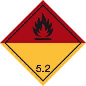 Gefahrgutkennzeichen "Organische Peroxide" [Unterklasse 5.2], ADR