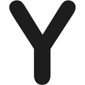 COROPLAN Buchstaben, Buchstabe: Y, schwarz, 155 mm