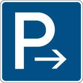 Verkehrsschild, Parkplatzschild "Parken Ende" [VZ 314-20], StVO, Aluminium (2 mm), 