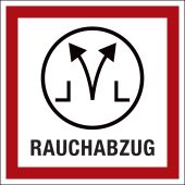 Feuerwehrzeichen Zusatzschild "Rauchabzug mit Symbol"