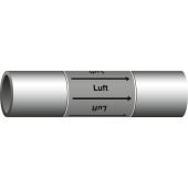 Fließrichtungspfeil  "Richtungspfeil + Durchflussstoff", Gruppe: "Luft", DIN 2403