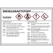 Kraftstoffetikette "Dieselkraftstoff"