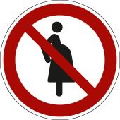 Verbotsschild "Für schwangere Frauen verboten" [P042], ISO 7010