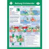 Sicherheitsaushang "Rettung Ertrinkender"