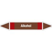 Fließrichtungspfeil "Alkohol", DIN 2403, F802