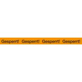 PVC-Verpackungsklebeband "Gesperrt" leuchtorange, schwarz, 50 mm