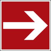 Brandschutzzeichen "Richtungspfeil gerade" [F01], alte ASR A1.3