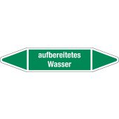 Fließrichtungspfeil "aufbereitetes Wasser", DIN 2403, W102