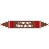 Fließrichtungspfeil "Brennbare Flüssigkeit", DIN 2403, F805