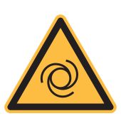 Warnzeichen "Warnung vor automatischem Anlauf" [W018], ASR A1.3 / ISO 7010