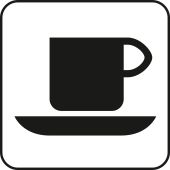 Türkennzeichnung "Cafeteria + Rahmen", Folie, verschiedene Farben