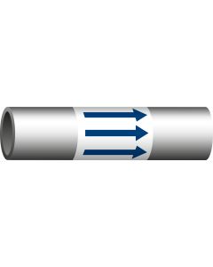 Flie&szlig;richtungspfeil  "Pfeil in Flie&szlig;richtung", blau/wei&szlig;, DIN 2403