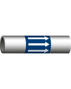 Flie&szlig;richtungspfeil   "Pfeil in Flie&szlig;richtung", wei&szlig;/blau, DIN 2403