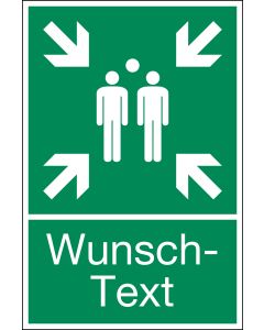 Rettungszeichen "Sammelstelle + Wunschtext" [E007], ASR A1.3 / ISO 7010