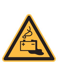 Warnzeichen "Warnung vor Gefahren durch das Aufladen von Batterien" [W026], ASR A1.3 / ISO 7010