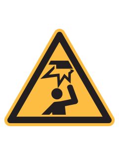 Warnzeichen "Warnung vor Hindernissen im Kopfbereich" [W020], ISO 7010