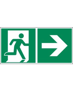 Rettungszeichen "Notausgang rechts" [E002], LimarLite&reg;, ASR A1.3 / ISO 7010