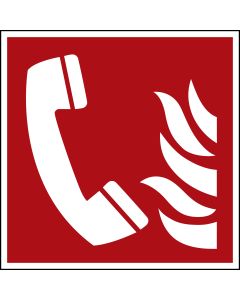 Brandmeldezeichen "Brandmeldertelefon" [F006], ISO 7010, langnachleuchtend