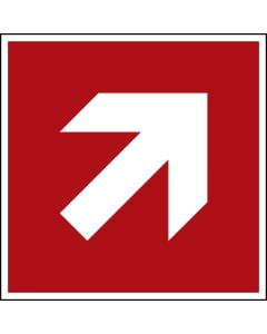 Brandschutzzeichen "Richtungspfeil schr&auml;g", ASR A1.3 / DIN ISO 3864