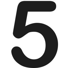 COROPLAN Ziffer, Ziffer: 5, schwarz, 155 mm - Marahrens